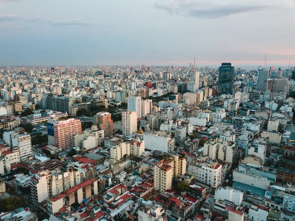 aerial view of city under cloudy sky during daytime — Buenos Aires