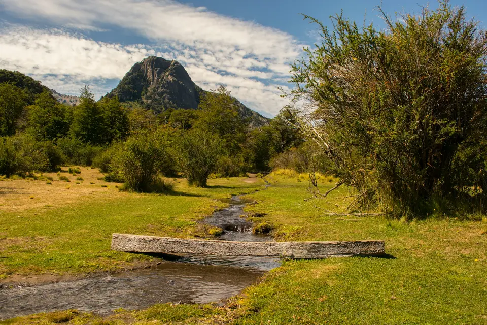 green grass field near lake and mountain under blue sky during daytime — San Martín de los Andes